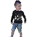 Toddler Boys Space Planet Shirts Long Sleeve Tee Shirt Cartoon Pullover Tops Clothes for Kids 5T
