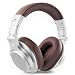 Vonyx HDX120WSN - Over Ear Kopfhörer Bluetooth, 75 Std. Akku, 40mm Treiber - Tiefer Bass, Studio Kopfhörer Kabellos - 3,5/6,3mm Klinke – Faltbar & Drehbar, Bluetooth Headphones mit Tasche - Alu/Braun
