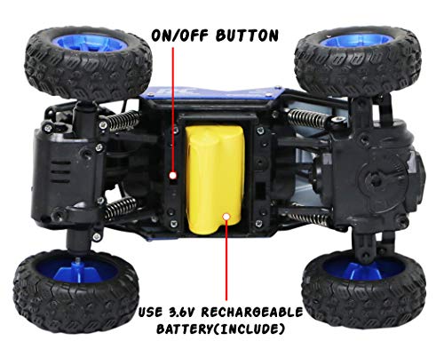 Image of Zest 4 Toyz Remote Control 1:18 Rock Crawler 4x4 High Speed Rechargeable Off-Road Monster Truck | Car for Boys 10 Years | Kids Toy - Blue