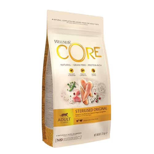 Wellness CORE Original Stérilisé, Croquettes Chat Stérilisé, Ingrédients 100% Naturels,