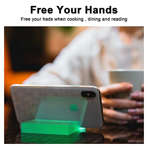 March 10Th Desk Phone Stand, Acrylic Cell Phone Stand For Desk Holder For Desk, Acrylic Phone Stand Square Transparent Mobile Phone Desktop Holder,Universal Cell Phone Holder Green #TOP1