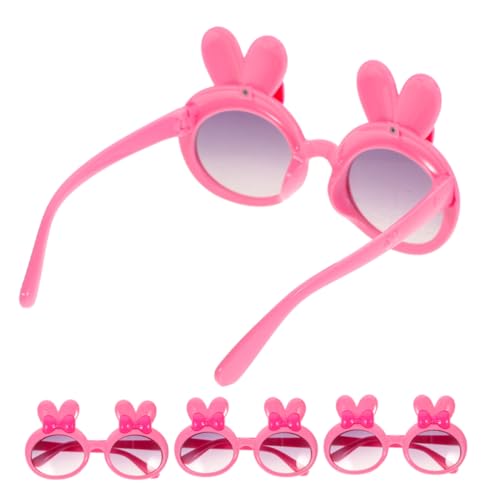 UPKOCH 4Pcs Cute Cartoon Rabbit Design Sunglasses for Beach Parties Fun Photo Props Lightweight and Safe Eyewear for Birthdays and Festivals