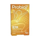 Probio 7 Ultra | 9 Live Strains | 100 Billion CFU, Saccharomyces boulardii & Bioflavanoid | Gut Health Supplements, Probiotics for Gut Health, 30 Vegan Capsules (1 Month Supply)