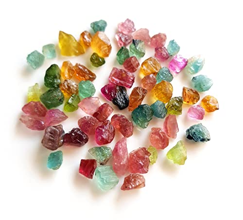Multi Tourmaline Gemstone Loose Rough For Jewelry Making Free From 30 Pieces Size - 3-6 Mm Very Tiny Multi Tourmaline Raw Undrilled Loose Rough [Gsku-23] #TOP4