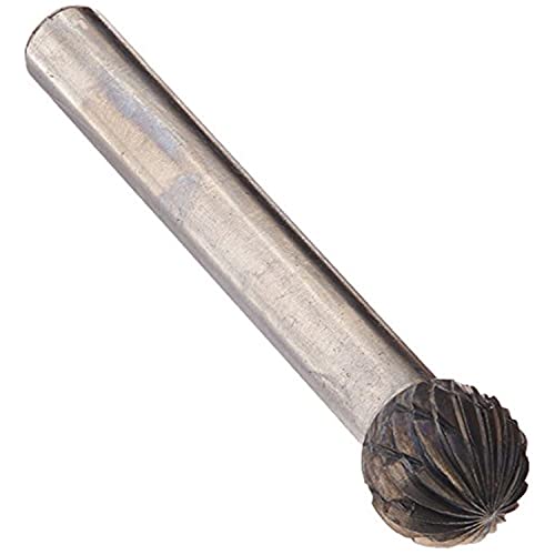 Image of Drill America SD-3 Carbide Burr /Rotary File Ball-End Double Cut for Die Grinder 3 /8 inch Dia. x 5 /16 inch Cut Length with 1 /4 inch Shank and 2-3 /32 inch Overall Length, DUL Series