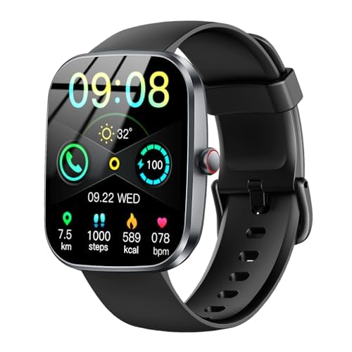 Smart Watch for Men Women, 2026 New Smartwatch(Answer/Make Call) , 1.91" Fitness Watch with 120+ Sport Modes, Fitness Tracke with Pedometer/Sleep Monitor/Heart Rate/IP68, for Android/iPhone Black