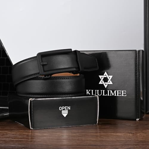 Image of Men's Belt, Ratchet Dress Casual Belt with Adjustable Automatic Buckle Trim to Fit