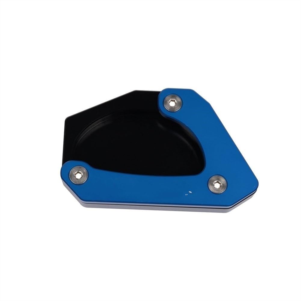 Piastra per cavalletto per Moto Moto Laterale Piede Basamento Pad Piastra Cavalletto Ingrandire Supporto Estensione per Suzuki V-Strom 650 DL650 VSTROM DL 650 2004-2021 (Colore : Blu)