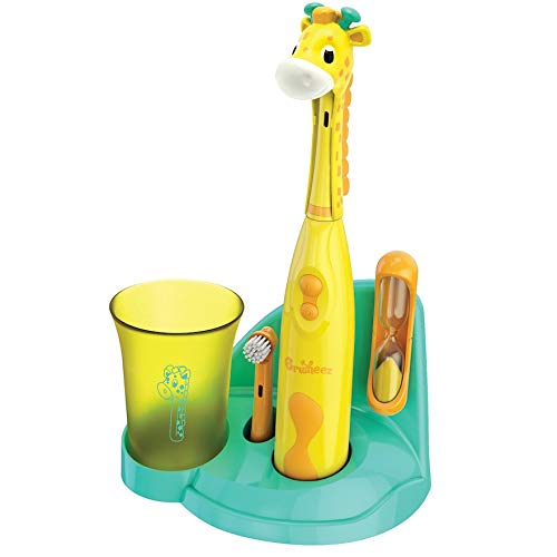 Brusheez Kid's Electric Toothbrush Set (Safari Edition) - Jovie The Giraffe - Includes