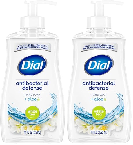Image of Dial Antibacterial Liquid Hand Soap, White Tea, 11 Fl Oz (Pack of 2)