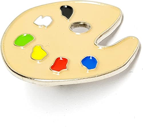 GBJUK Pin's en émail pour palette de peinture d'artiste avec fermoir papillon à l'arrière, Métal Cover