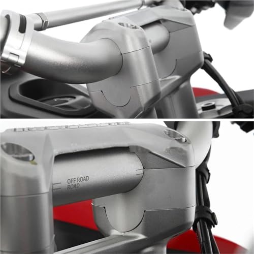 Abrazadera elevación manillar Ducati Multistrada V4 Rally alzas negras de aluminio 5