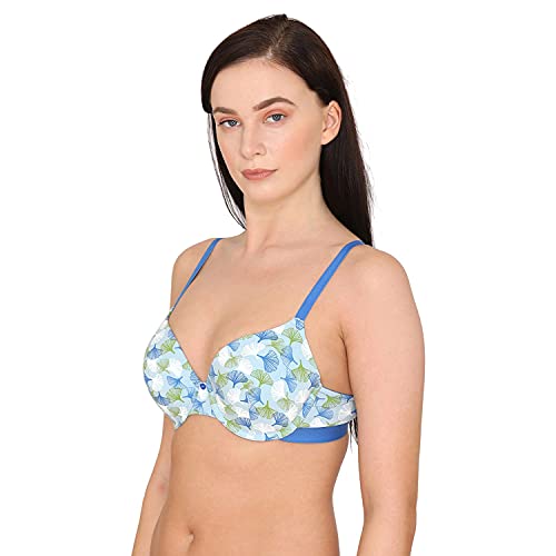 Image of Zivame Women's Cotton Non-Padded Wire Free T-Shirt, Push-Up Bra