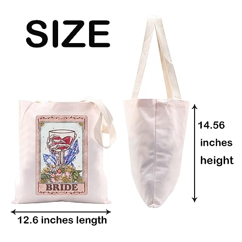 Bolso Tote con diseño de calavera para novia miniatura 4