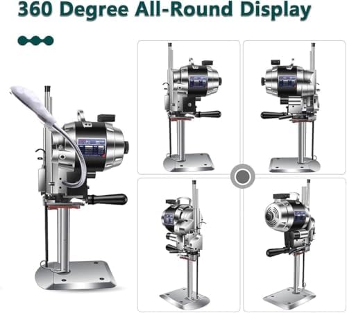 High-Speed 1100W Electric Fabric Cutting Machine, Industrial Straight Knife Cutter with Auto Sharpening for Multi-Layer Cloth and Leather