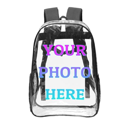 Custom Backpack Personalized Backpack For Women Men Design Your Own Work trip To Large-capacity Casual Cute Transparently Packet 16Inch
