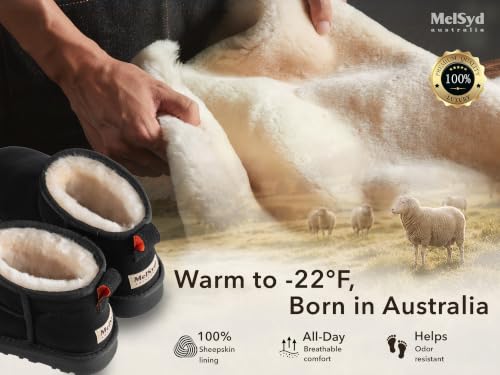 Image of 100% Sheepskin Mini Boots with Arch Support Options: Warm to -22F