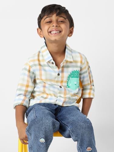 Image of Nautinati Boys Printed Full Sleeve Shirt with Regular Collar | Age 1-5 Years