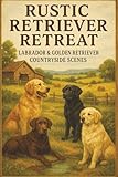 labrador golden retriever noir  Rustic Retriever Retreat Labrador & Golden Retriever Countryside Scenes: A Charming Dog Coloring Book Featuring Relaxing Country Life with Golden & ... Retrievers — Perfect for Nature-Loving Adults