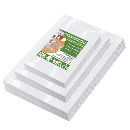 Sac Sous Vide Alimentaire,Sacs à Faire le Vide d'air Gaufrés Convient à Tous Machine Sous Vide,pour la Conservation des Aliments et la Cuisson,Sans BPA(15 x...