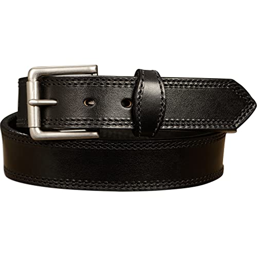 Bullhide Belts Mens Leather Belt for Work, Casual, Dress, 1.50