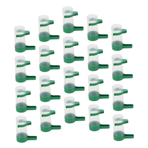 ibasenice 20 Piezas Bebedero Automático para Pájaros Comedero Automático para Pájaros Contenedor De Agua para Pájaros Dispensador De Agua para Paloma Botellas De Agua Abdominales Green