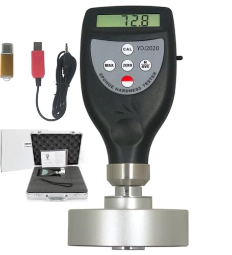 VTSYIQI Digital Shore F Durometer Foam Durometer Hardness Tester Meter Gauge Shore F Hardness Tester Durometer Meter Measuring Range 0 to 100HF for Soft Cellular Materials