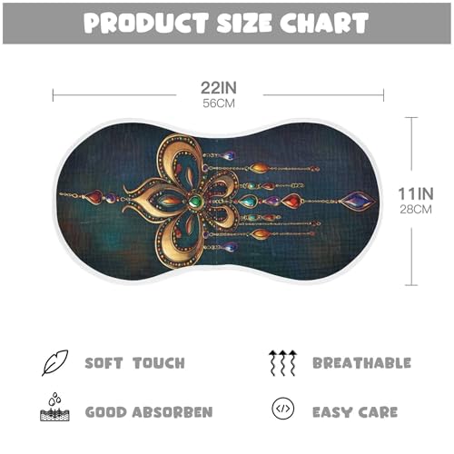 xigua Mardi Gras Muslin Baby Burp Cloths Set of 4, Super Soft & Absorbent Burping Rags, Cotton Burp Clothes Shower Gift for Newborn, Baby Girls and Boys4