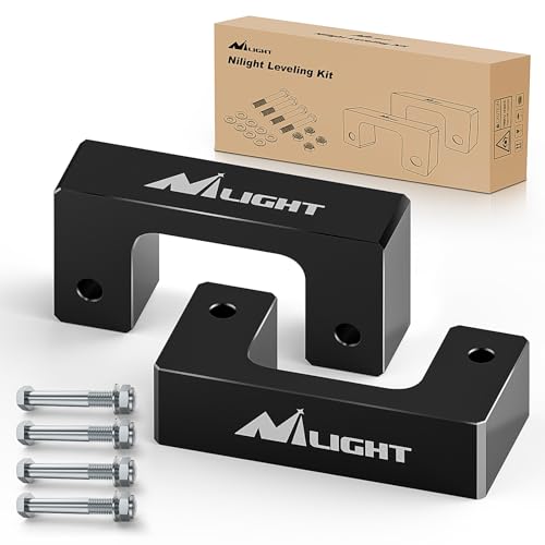 Image of Nilight 2.5 inch Front Leveling Lift Kit for Chevy Silverado 1500, Tahoe, Suburban, Avalanche, GMC Sierra 1500, Yukon XL1500 2007-2026 2WD /4WD, Suspension Strut Spacers, Raise Front End for Towing /Hauling