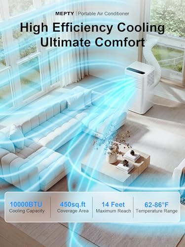 MEPTY Portable Air Conditioners, 10000 BTU Portable AC Unit with Dehumidifier, Sleep Mode, 24H Timer, Cools Room up to 4 - Additional View