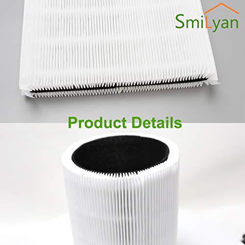Image of Smilyan 2 Pack Blue Pure 411 Filter Replacement for Blueair Blue Pure 411 411+ 411 Auto and Mini Air Purifier
