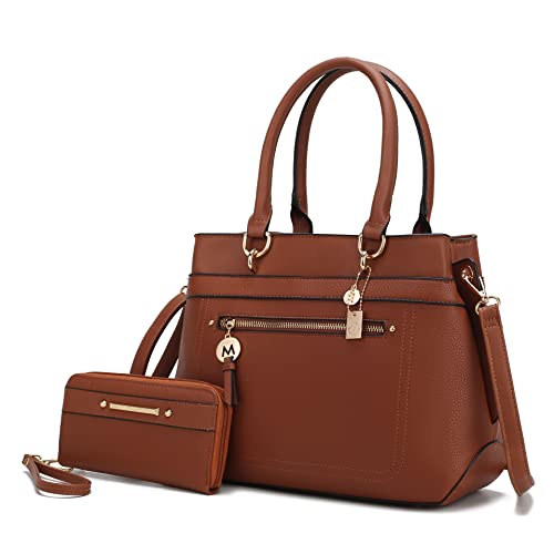 Bolsa Tote Satchel con Billetera para Mujer de Cuero Vegano miniatura 1
