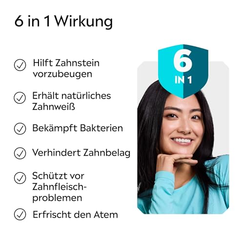 LISTERINE Total Care Zahnstein-Schutz 500 ml, schützende Mundspülung gegen Zahnstein mit 6 in 1 Wirkung, antibakterielles Mundwasser schützt vor Zahnfleischproblemen, bis zu 24h frischer Atem