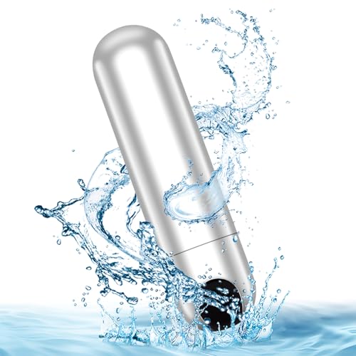 10 Modes Powerful Mini Massage Stick for Women Relaxion Pleasure, Rechargble Handheld Travel Pocket Portable Cordless Massage (Sliverblack)