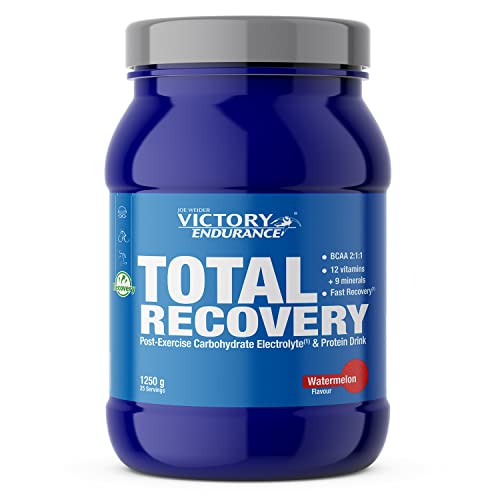 VICTORY ENDURANCE Total Recovery (1250g) Sabor Sandía, Preparado Bebida Post-Entreno de Carbohidratos Electrolitos y Proteínas, Con …