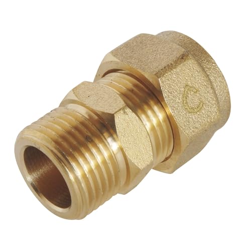 SOMATHERM FOR YOU - Raccord droit à compression (à visser) pour tube PER Ø12 - Mâle 12/17 (3/8'')