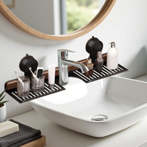 Rangement sans perçage pour savon et brosses avec ventouses puissantes
