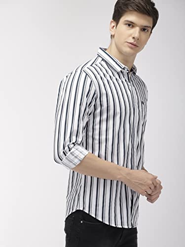 Image of The Indian Garage Co Men Slim Fit Checkered Full Sleeves Spread Collar Cotton Casual Shirt