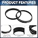 INFINAUTO 79.6mm to 73.1mm Car Wheel Hub Centric Rings Black Polycarbonate Wheels Center Shaft Shock Absorbing Hubrings 4 Pcs