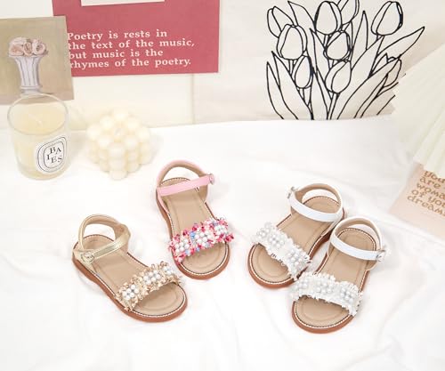 Image of GINFIVE Toddler Girls Sandals Little Girls Kids Summer Shoes Toddler Sandals