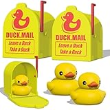 Maiguinzaa 2PCS Cruise Duck Mailbox, Magnetic Wall Mount for Cruise Ship Cabin Door, Cute Decor & Interactive Toy for Duck Hunting Game, Gift for Cruise Lovers (Yellow)