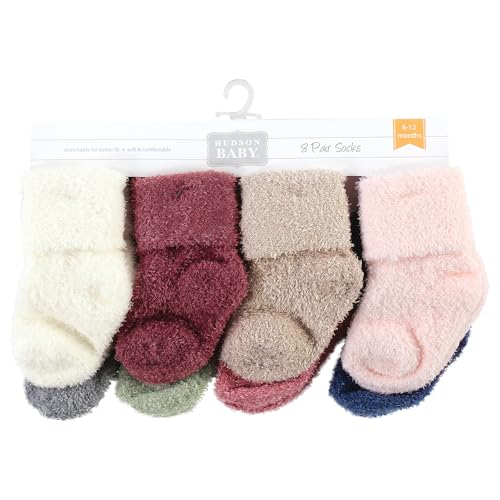 Image of Hudson Baby Baby 8-pack Cotton Rich Newborn and Terry Socks