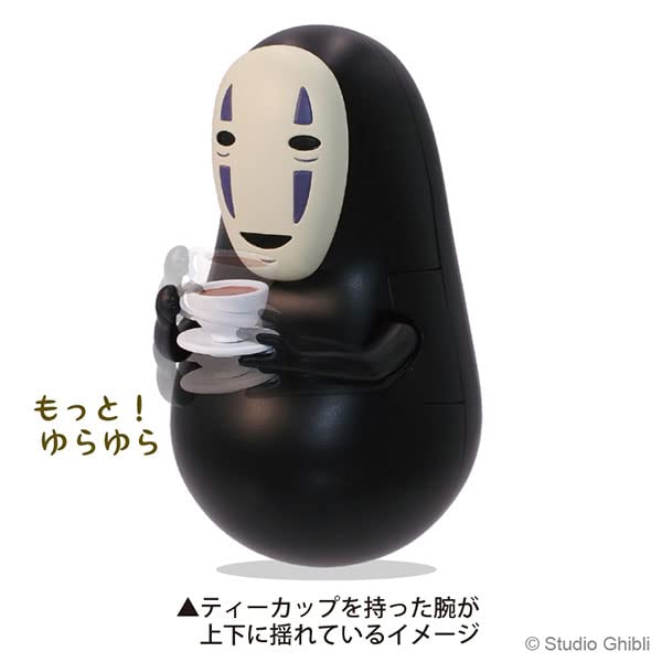 ensky - Spirited Away - YR-MC04 Roly Poly Tilting Figure No-Face with Teacup, Studio Ghibli Official Merchandise