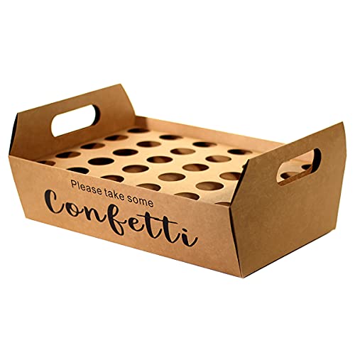 ECYC Support de cône de confettis de Mariage, Plateau de boîte de Support de cône de confettis pour la décoration de Mariage cônes de confettis personnalisés, 30 Trous