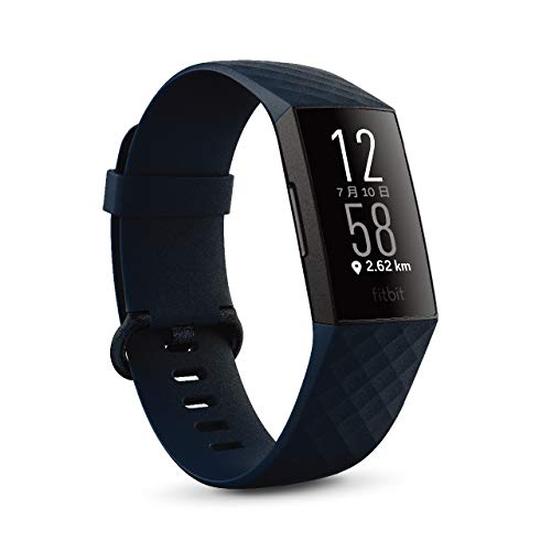 Fitbit Charge4 GPS搭載フィットネストラッカー Storm Blue/Black L/Sサイズ [日本正規品] FB417BKNV