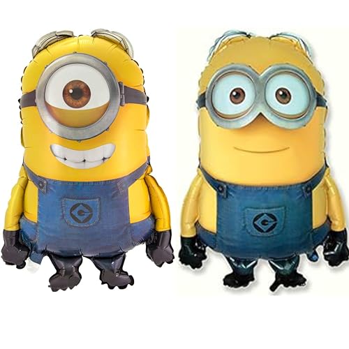 Juego de 2 globos de aluminio de 76.2 cm Despicable Me Minion Dave And Stuart (CS126+CS141)