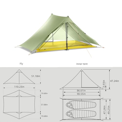 Carpa A-Tipo Yuanxing 2 para 2 Personas Ligera miniatura 2