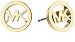 Michael Kors Logo Haute Hardware MK Logo Gold-Tone Stud Earrings