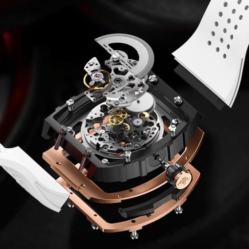 Image of OLEVS Men Leather Watches Black Ultra Thin 6.5mm Minimalist Dress Fashion Simple Casual Waterproof Date Watch for Men