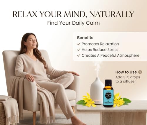Image of Earth N Pure Ylang Ylang Essential Oil 100% Pure & Natural for Skin Care, Hair Care & Aromatherapy - Oil for Face, Perfume, Diffuser, Massage, Candle & Soap Making - Premium Floral Fragrance - 15ml